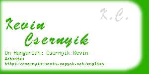 kevin csernyik business card